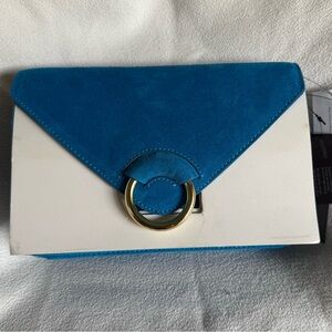 NWT - Banana Republic turquoise suede bag